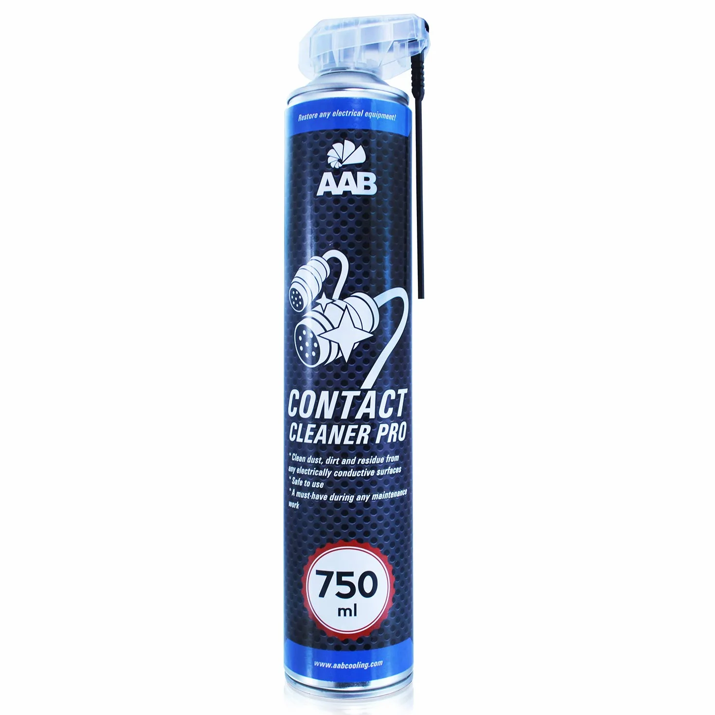 AABCOOLING Contact Cleaner PRO 750ml - Detergente per Contatti Elettrici – Spray Saldatura, Spray Elettrico, Antiossidante Circuito Elettrico, Vernice Spray Elettrico, Condensa Grassi
