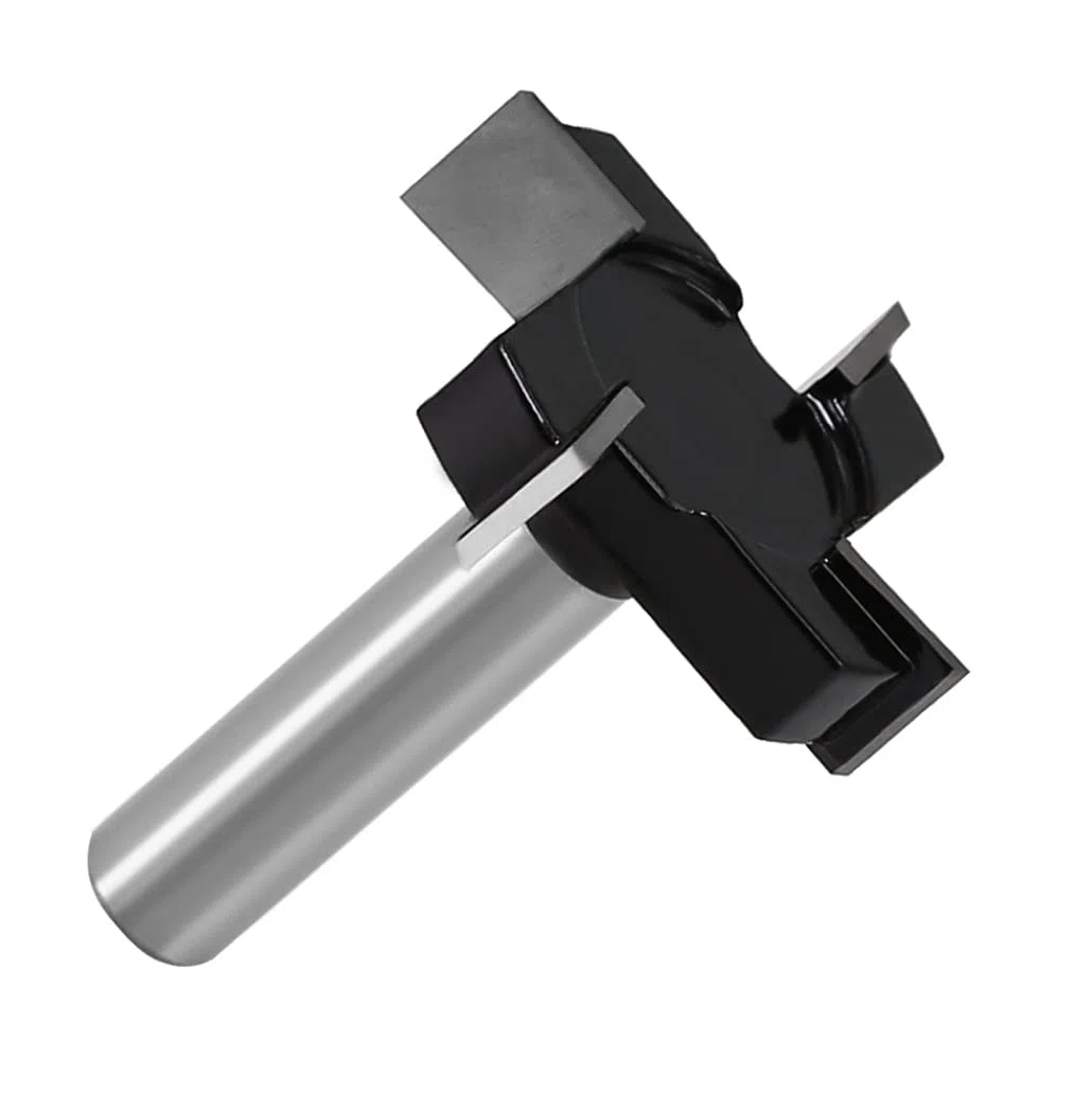 Fresa a T Scanalatura a T, diametro di taglio da 2 pollici, gambo da 12 mm, 4 flauti fresa per piallatura, fresa per smussatura, fresa per superficie, fresa per pannelli, fresa per legno