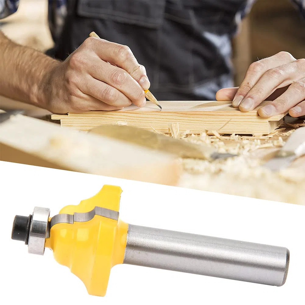 Fresa Per La Lavorazione del Legno, Fresa Artistica con Doppio Gambo da 8 Mm Per Fresatura di Stampi Per Modanature Romane Per Armadietti con Telaio della Porta(8*38.1MM)