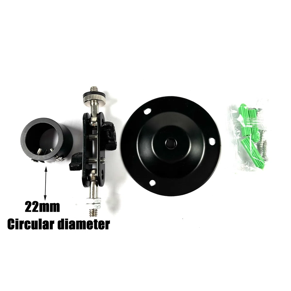 Parentesi di posizionamento laser Staffa di fissaggio del modulo laser Staffa di posizionamento regolabile a 360 gradi 22 mm (22 mm-2-packs)