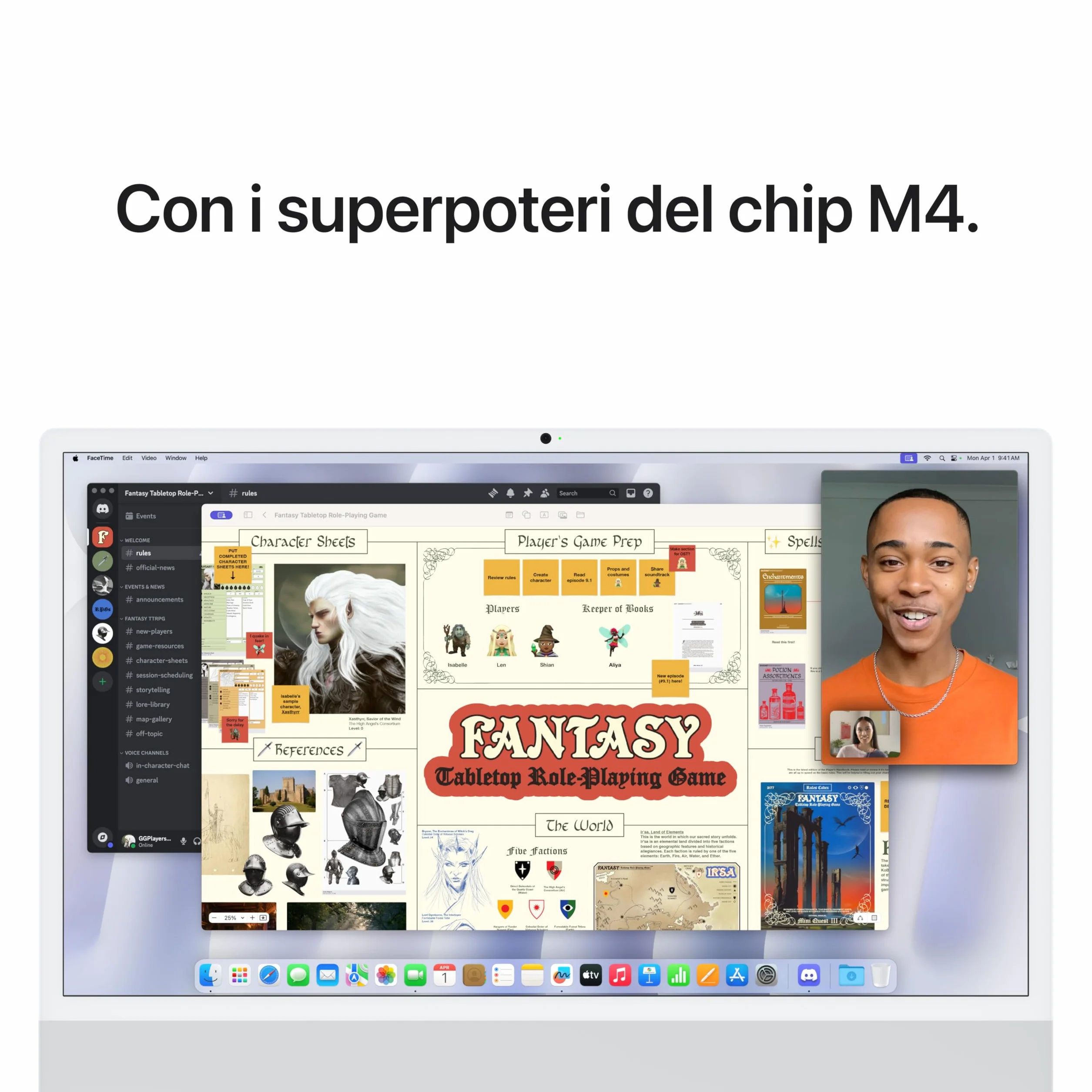 Apple iMac Computer desktop all-in-one: Chip M4, CPU 8-core e GPU 8-core: display Retina 24'', 16GB di memoria unificata, 256GB di archiviazione SSD, con accessori. Per iPhone/iPad; Argento