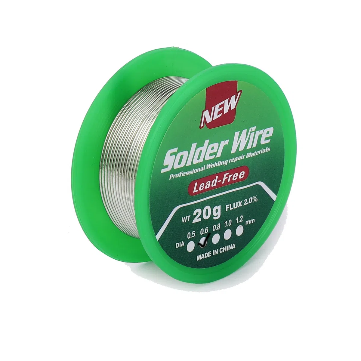 Filo per Saldatura Senza Piombo,30g Filo Sottile Sn99.3 Cu0.7 con Anima in Colofonia da 0,6 mm, Filo Elettronico Più Flusso (0,6 mm 20g)