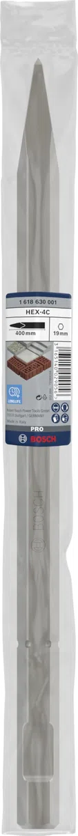 Bosch Professional Puntero hexagonal 19mm: 400mm, nero, Lunghezza 400 mm