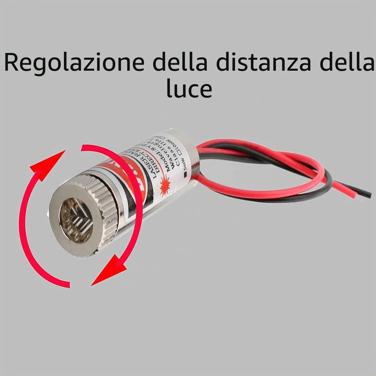 GERUI 4 pezzi moduli laser focalizzabili a croce laser a messa a fuoco regolabile laser rosso 3-5 V 650 nm con lenti in plastica, laser a croce, utilizzato per la correzione e l'allineamento di