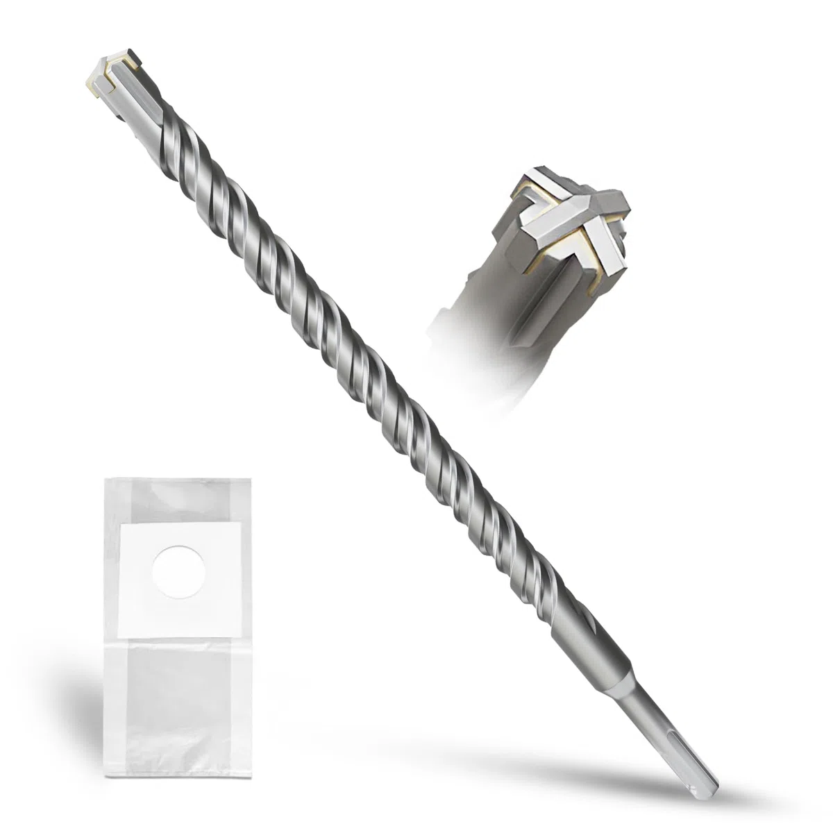 Punte per trapano SDS Plus, 18 mm x 310 mm, per pietra, cemento, pietra naturale, muro di mattoni