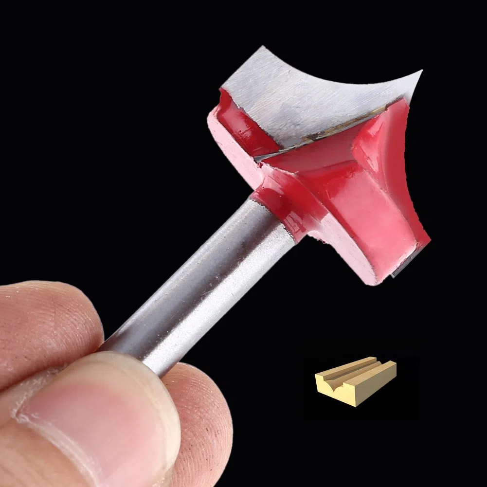 Akozon Fresa Incisione Legno 6mm Codolo 3D CNC Incisione Strumento per Incisione artigiano del Legno con Punta ad ago con scanalatura a V(18mm)