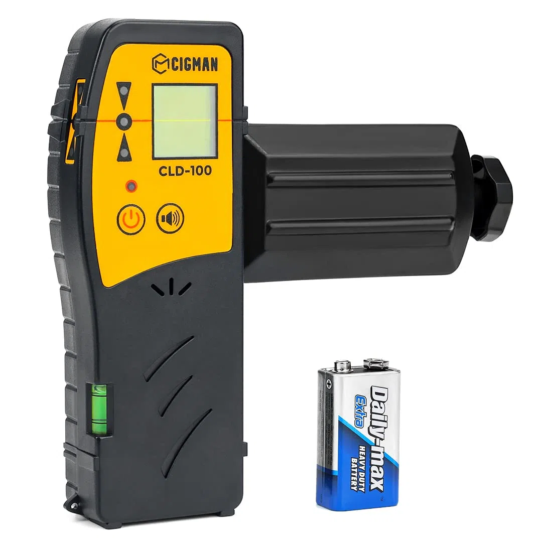 CIGMAN CLD-100 Ricevitore Laser per Livella Laser a Impulsi, Progettato per i Livella laser di CIGMAN, Campo di Lavoro Fino a 50M, Cicalino Regolabile