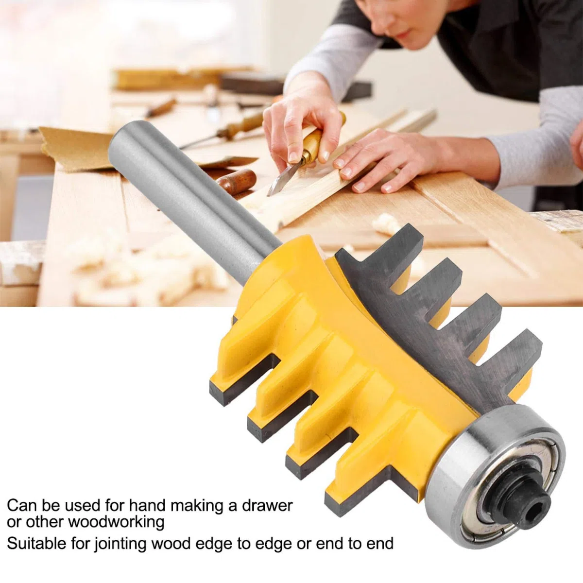 Fresa per fresa per giunti a pettine Fresa per fresa a lunga durata in metallo duro resistente all'usura Alta durezza 8mm per la lavorazione del legno