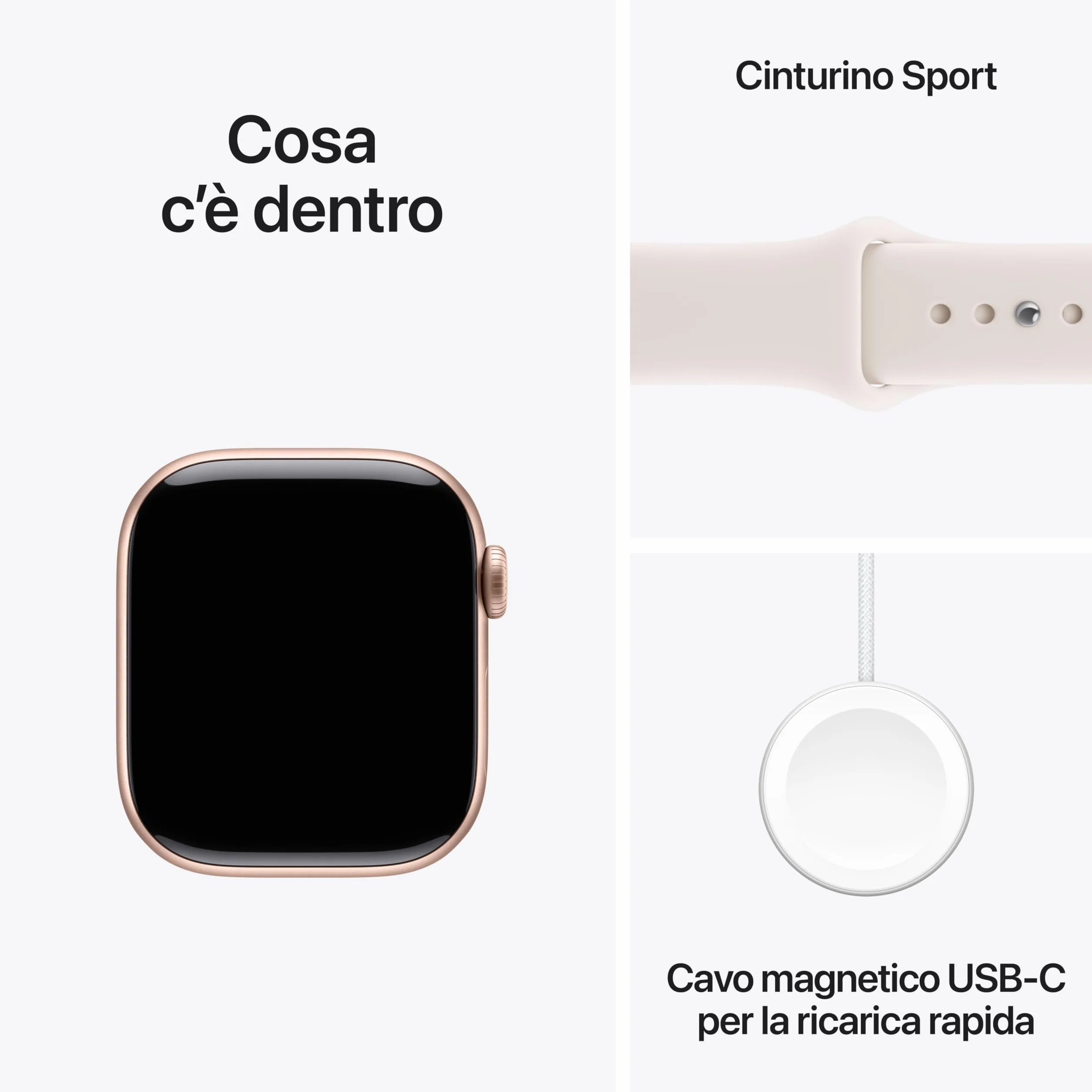 Apple Watch Series 11 GPS, Cassa 42 mm in alluminio color oro rosa con Cinturino Sport rosa fard - S/M