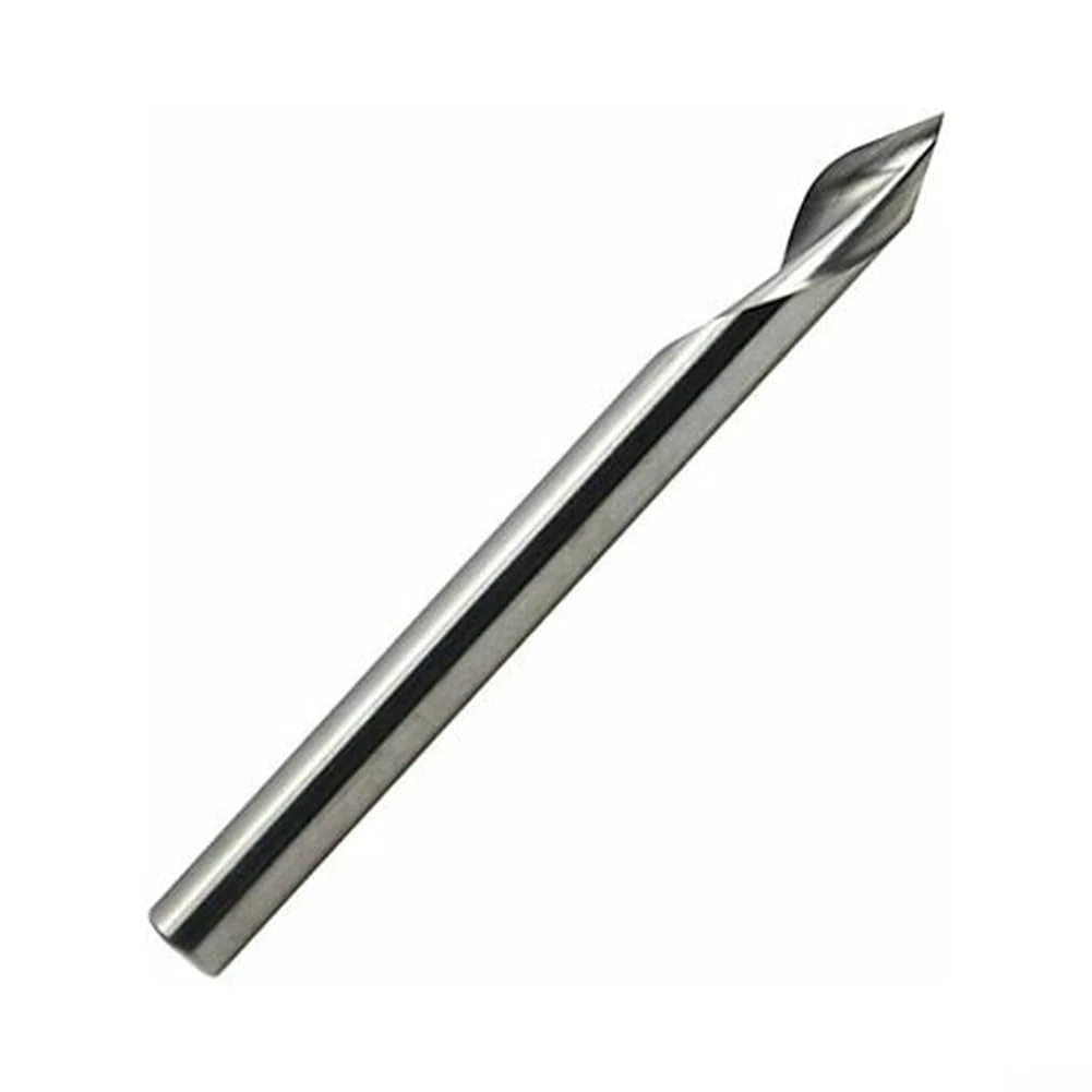 5 punte per fresa CNC a spirale in acciaio al tungsteno a scanalatura a V, strumento per incisione con scanalatura a V da 30 gradi, punte per router a spirale CNC con gambo da 1/8 di pollice