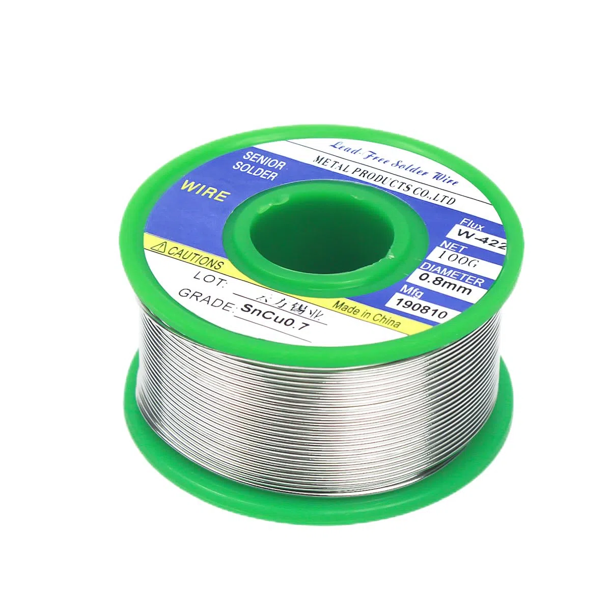 Filo di Saldatura Senza Piombo 0,8 mm, Stagno per Saldare con Anima di Colofonia 100g, Filo per Saldatura Elettrica Sn 99,3% Cu 0,7%, Filo Stagno per Lavori di Saldatura Elettronica