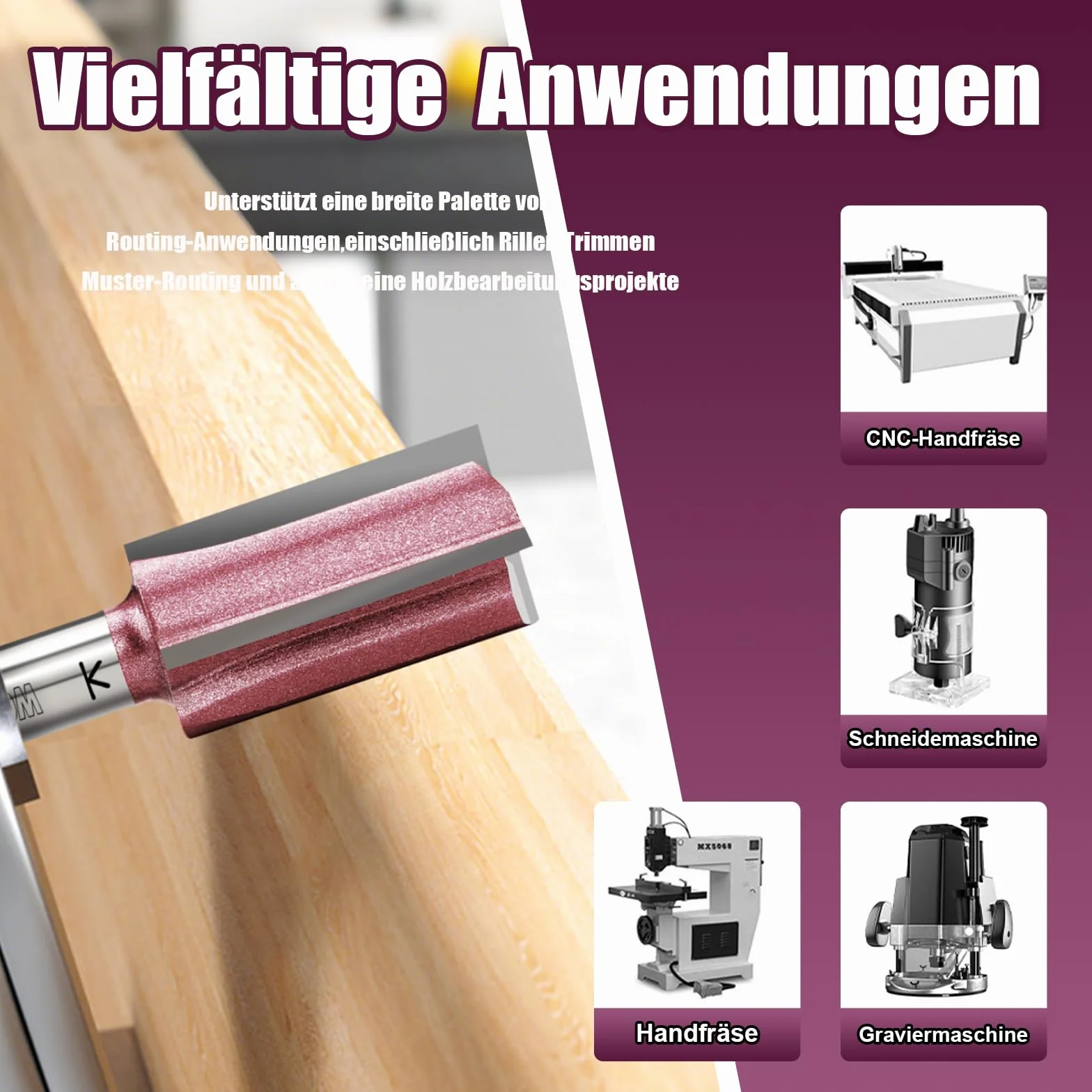 Fresa a scanalatura a 3 taglienti con gambo da 8mm, Ø28mm lunghezza di lavoro 20mm professionale in metallo duro fresa a scanalatura standard per legno pannelli ad alta densità accessori
