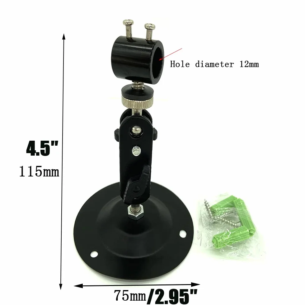 Supporto per posizionamento laser Supporto per modulo laser Supporto laser Supporto di posizionamento regolabile a 360 gradi Supporto per moduli laser (12 mm)(1pack)
