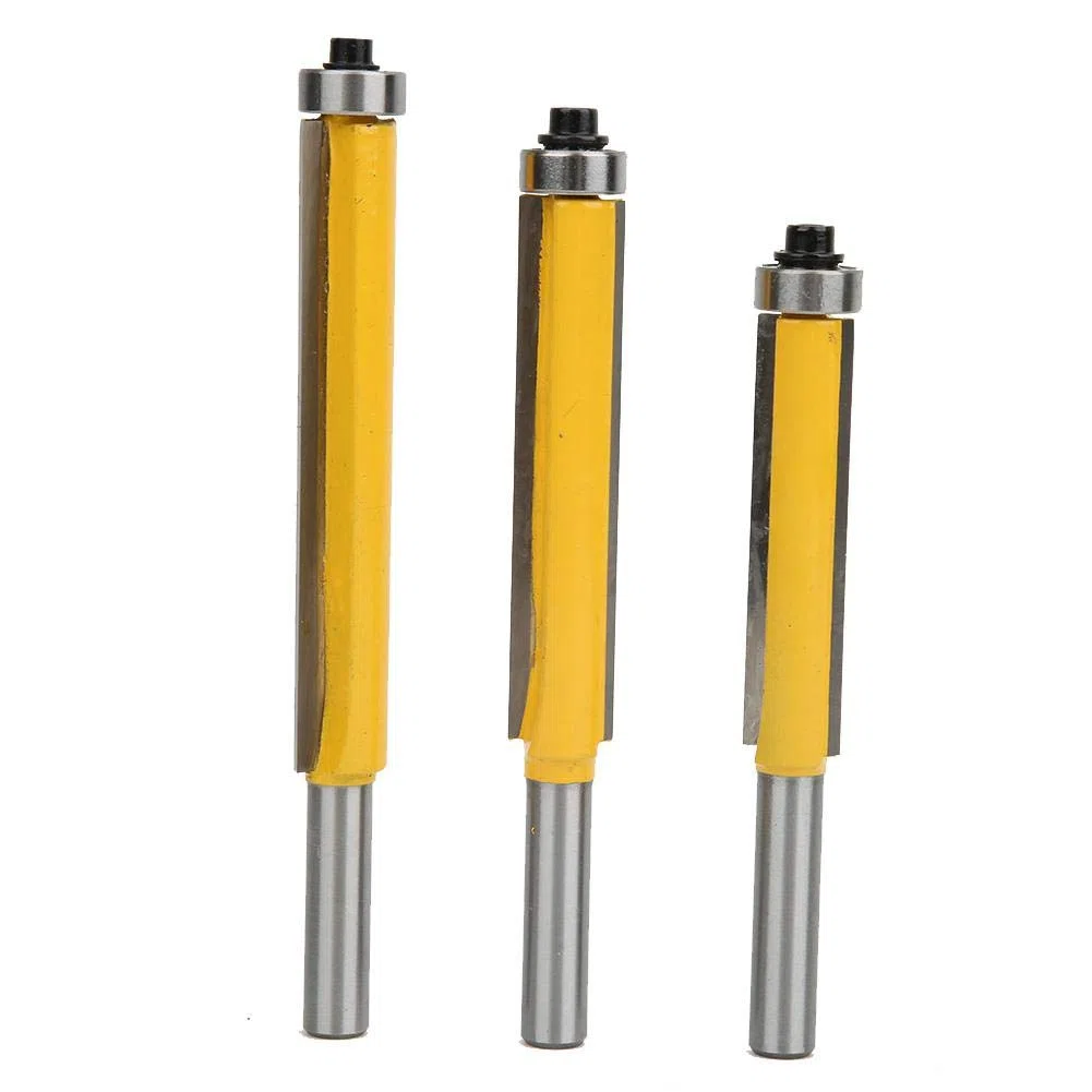 3 Pz set di frese con gambo 8 mm, Testa di taglio professionale in lega, Punta per pialla per il taglio del legno, Con cuscinetto, Utilizzato per la modellazione di linee di