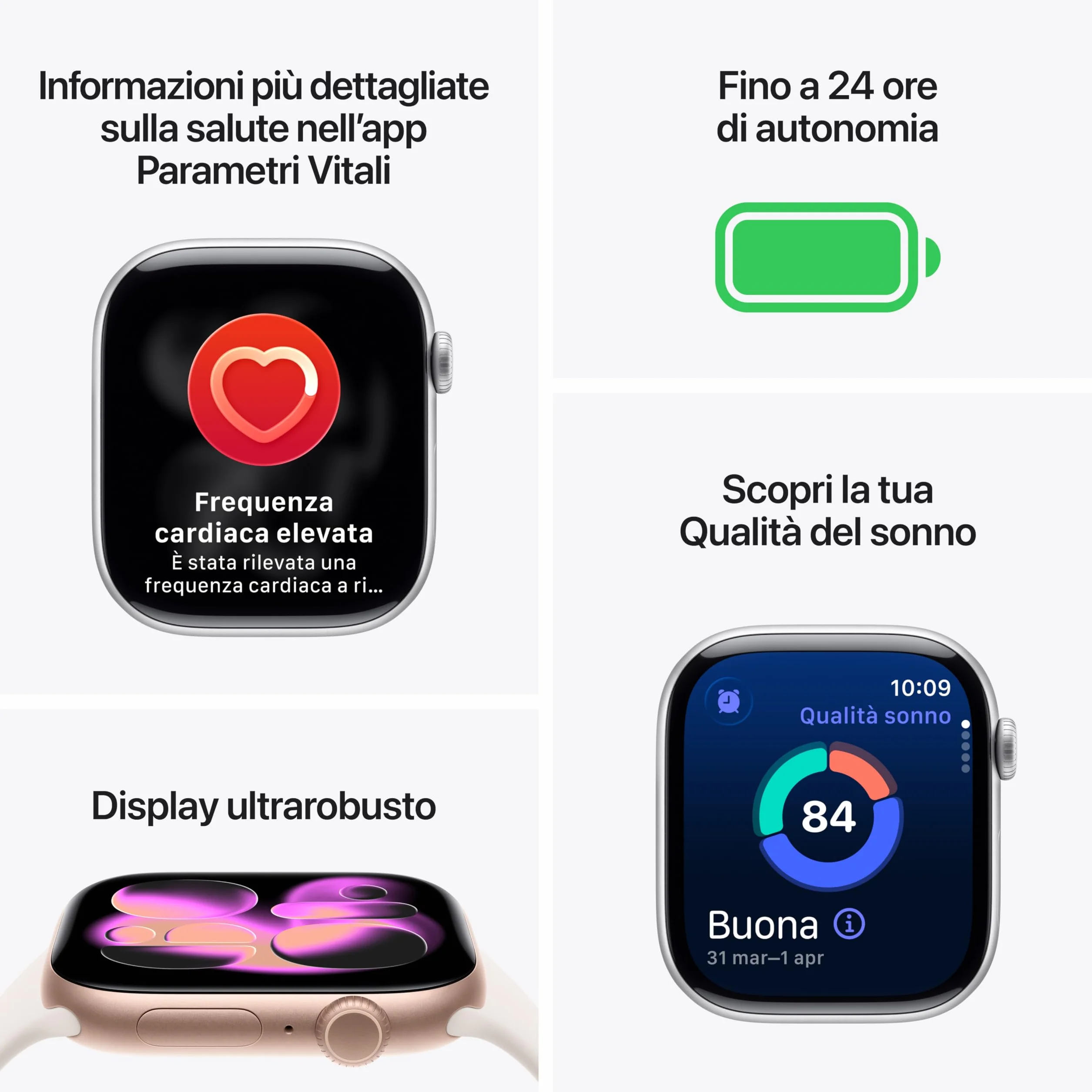 Apple Watch Series 11 GPS, Cassa 42 mm in alluminio color oro rosa con Cinturino Sport rosa fard - S/M
