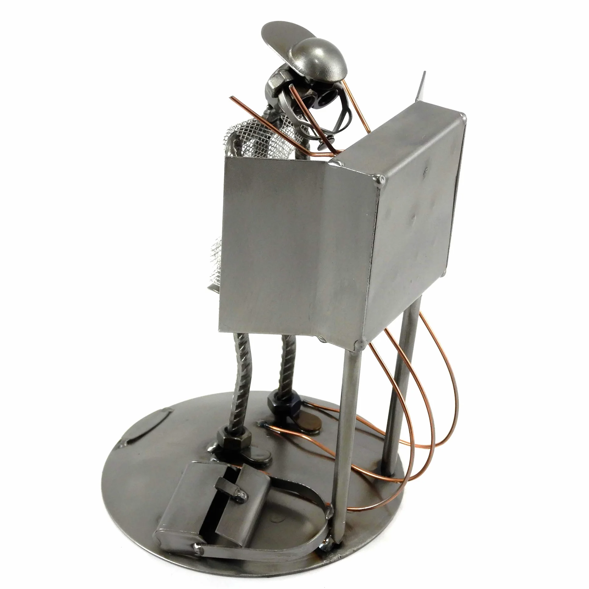 ELETTRICISTA IN METALLO CON VITI BULLONI CHIODI DI METAL IDEA - IDEA REGALO ORIGINALE - 100% ARTIGIANALE - MADE IN ITALY - PERSONALIZZABILE